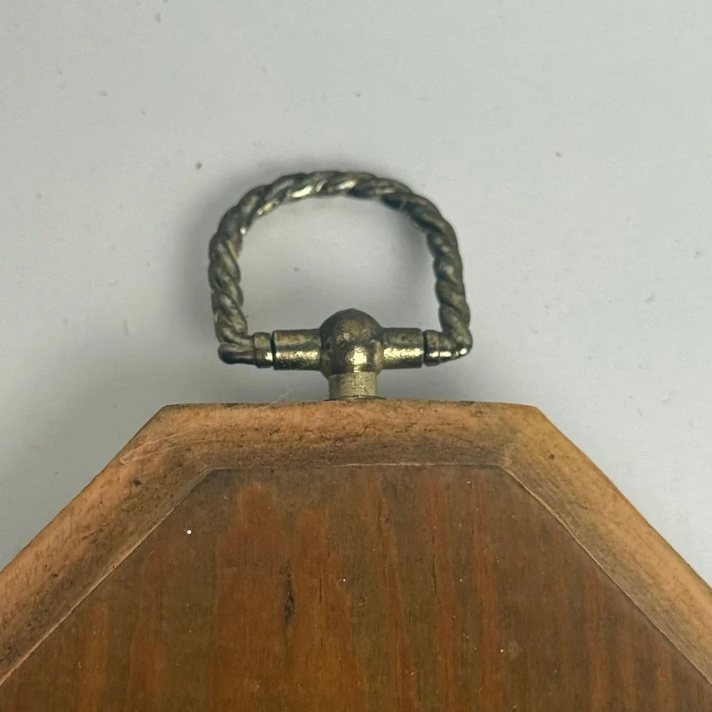 Vintage Country Kitchen Wood Wall Plaque Duck Brass Key Hook Sign Gloria Dixon‎